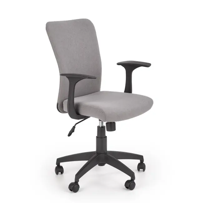 Scaun birou copii hm nody, mecanism de balans, cu brate, tapiterie stofa, rotire 360 ˚, cadru polipropilena, 100 kg, gri drm8792