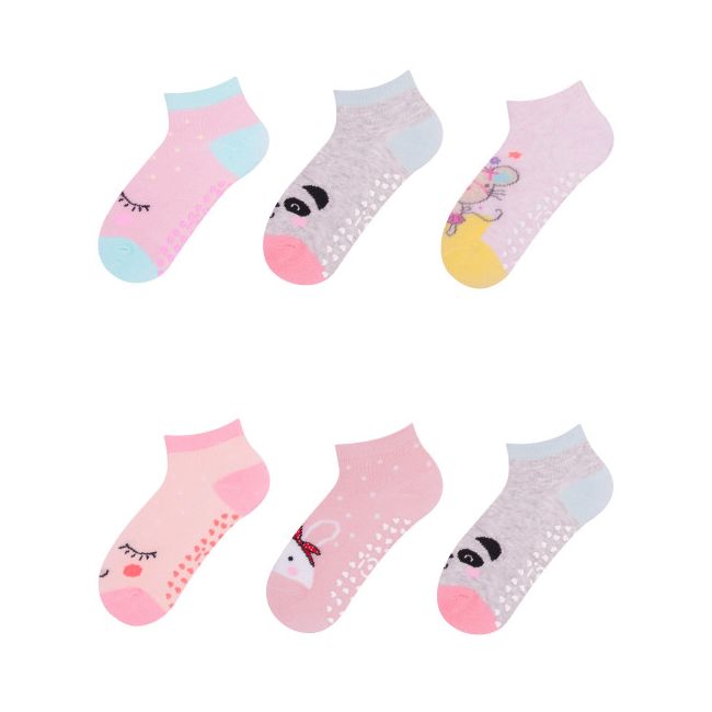 Sosete scurte pentru fetite cu talpa antiderapanta SKC-STOP-ABS-G