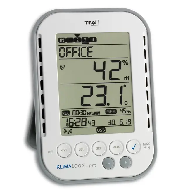 Termo-higrometru profesional cu functie de inregistrare a datelor tip Data Logger, KLIMALOGG PRO TFA 30.3039.IT