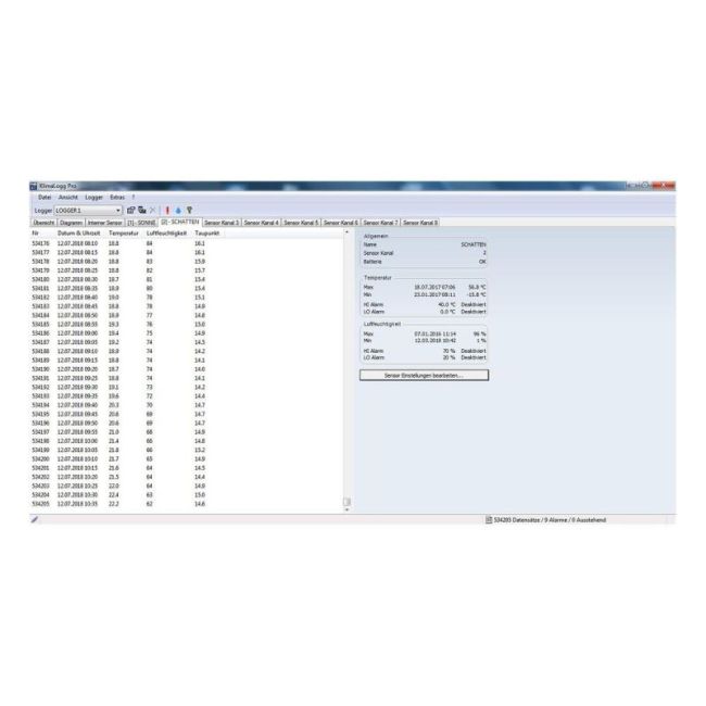 Termo-higrometru profesional cu functie de inregistrare a datelor tip Data Logger, KLIMALOGG PRO TFA 30.3039.IT