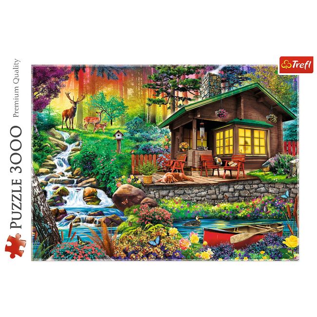 PUZZLE TREFL 3000 CABANA DIN PADURE VIV33074