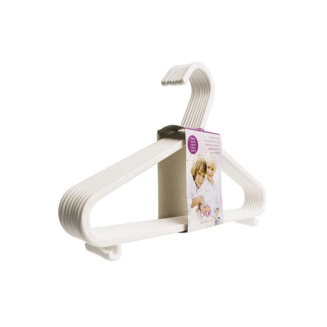 Set 8 Umerase Pentru Haine Bebe, Alb, Maltex Baby Pjb8061white