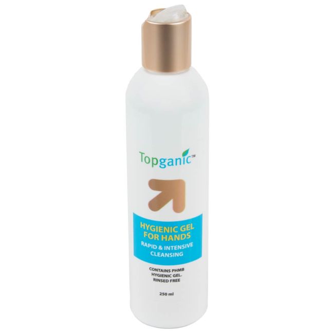 Gel igienic si dezinfectant pentru maini cu aloe Topganic, 250ml SUPnew_geigt