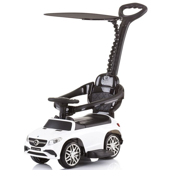Masinuta de impins chipolino mercedes amg gle 63 coupe white cu maner si copertina hubrocgl630191w