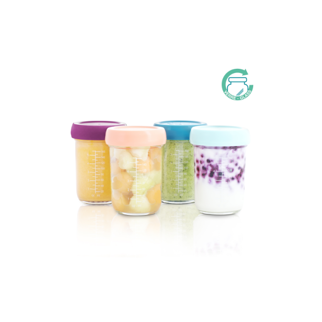 Babymoov - Set 4 boluri gradate din sticla, 220 ml BBBA004313