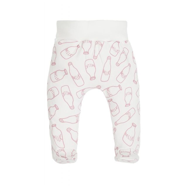 Pantaloni din bumbac pentru bebelusi cu botosei - Colectia Milk Girl MK08198D.6 luni