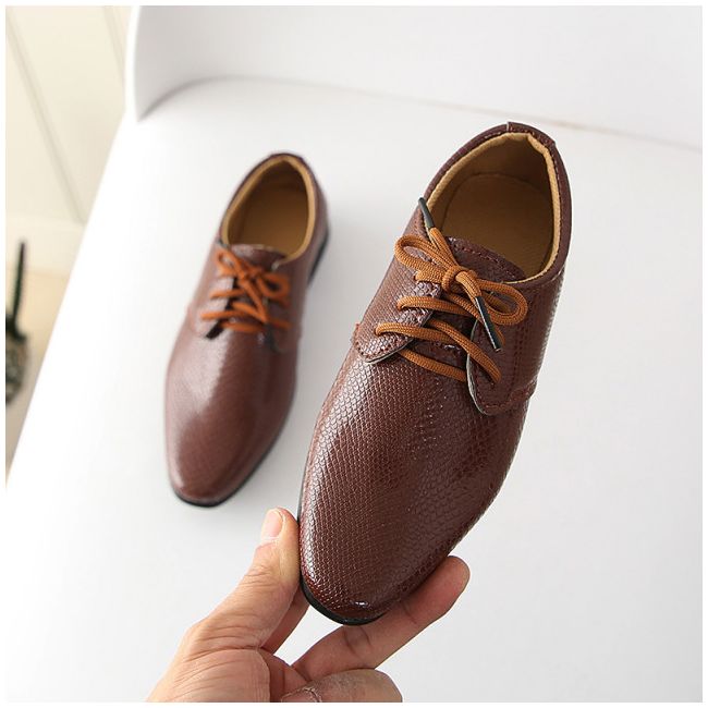 Pantofi eleganti maro pentru baietei - MDNN98-3.Marimea 22
