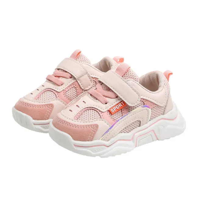 Adidasi alb cu roz pentru fetite MBXZ-6201-3-s1.Marimea 22