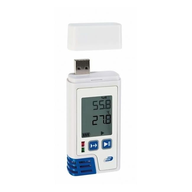 Data Logger profesional cu afisaj pentru temperatura si umiditate cu certificat de etalonare LOG210 PDF
