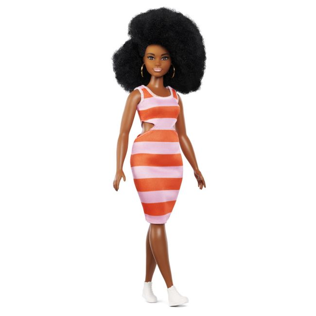 PAPUSA BARBIE FASHIONISTA AFROAMERICANA CU PARUL CRET VIVMTFBR37_FXL45