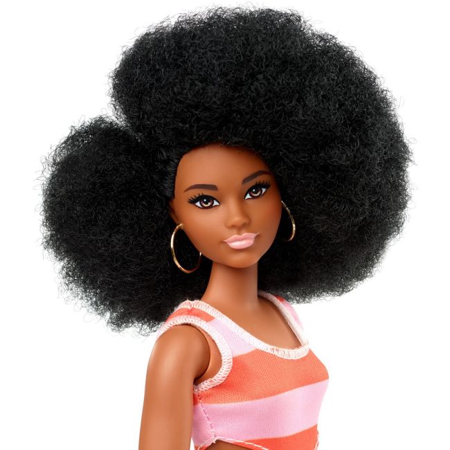 PAPUSA BARBIE FASHIONISTA AFROAMERICANA CU PARUL CRET VIVMTFBR37_FXL45
