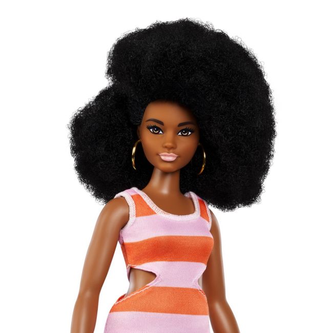 PAPUSA BARBIE FASHIONISTA AFROAMERICANA CU PARUL CRET VIVMTFBR37_FXL45