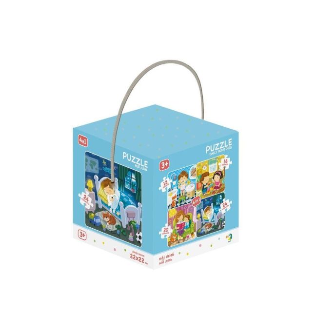 Puzzle 4 in 1 - activitatile zilnice (12, 16, 20, 24 piese)