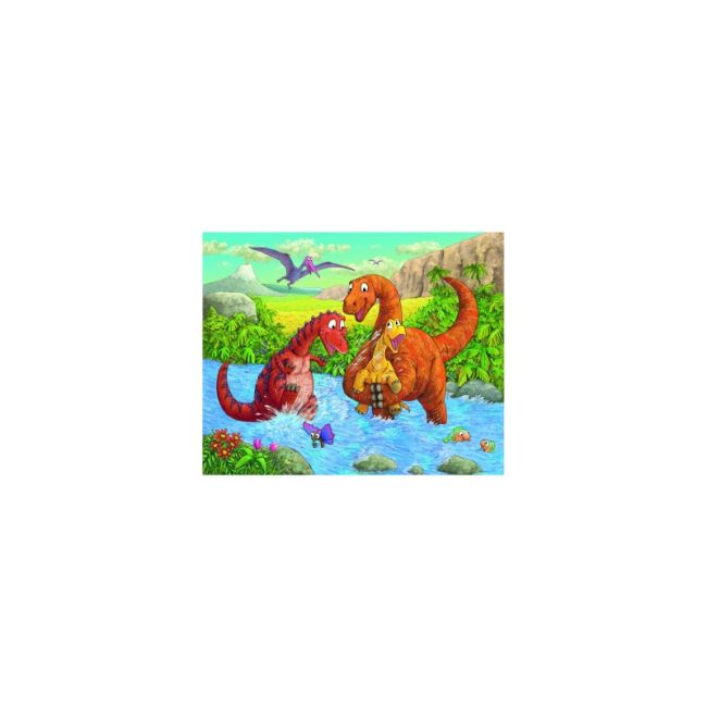 PUZZLE DINOZAURI LA RAU, 2x24 PIESE - ARTRVSPC05030