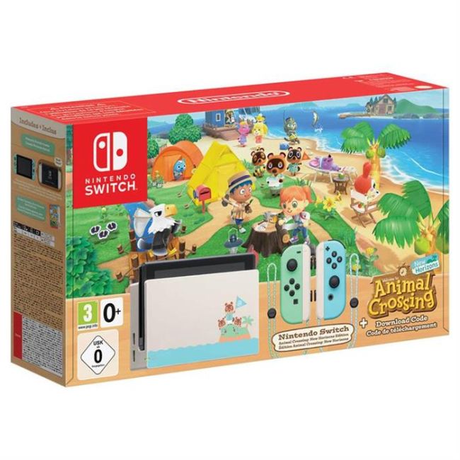 Consola Nintendo Switch Joy-Con Pastel Green Blue Animal Crossing New Horizons - VG87217
