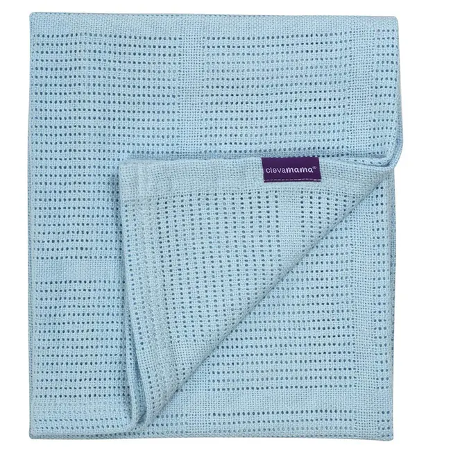 Paturica din bumbac 120 x 140 cm- Bleu Clevamama 3455 SUPclvm_3455