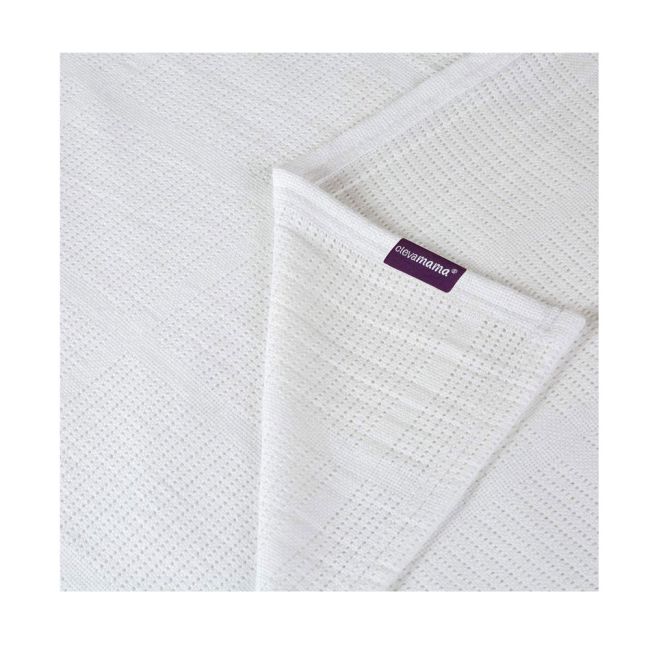 Paturica din bumbac 120 x 140 cm- White Clevamama 3457 SUPclvm_3457