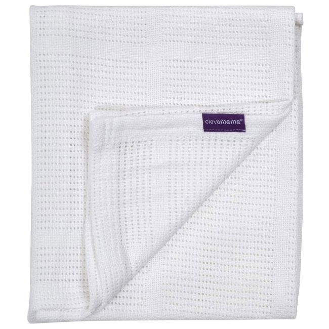 Paturica din bumbac 70 x 90 cm- White Clevamama 3453 SUPclvm_3453