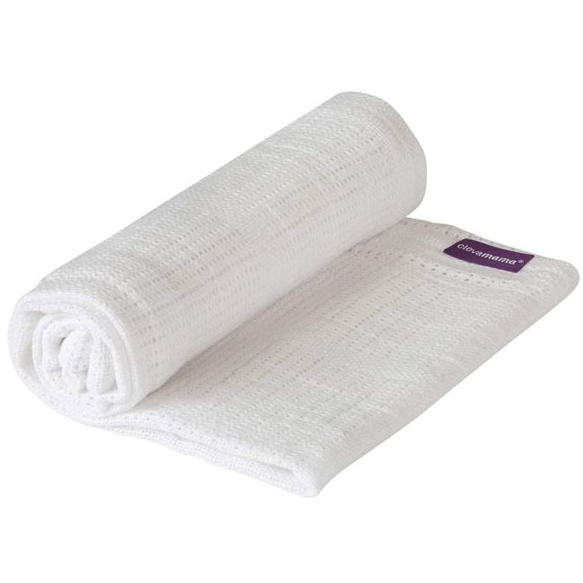Paturica din bumbac 70 x 90 cm- White Clevamama 3453 SUPclvm_3453