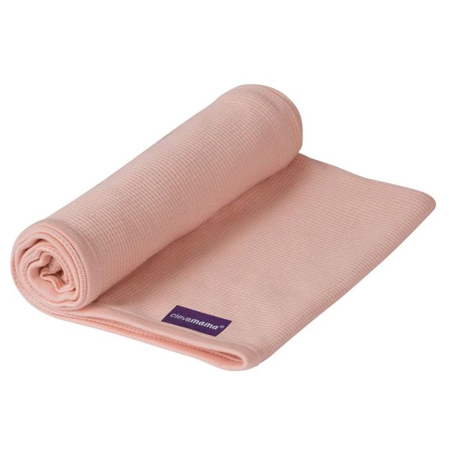 Paturica din bumbac Waffle Weave 120 x 140 cm- Coral Clevamama 3463 SUPclvm_3463