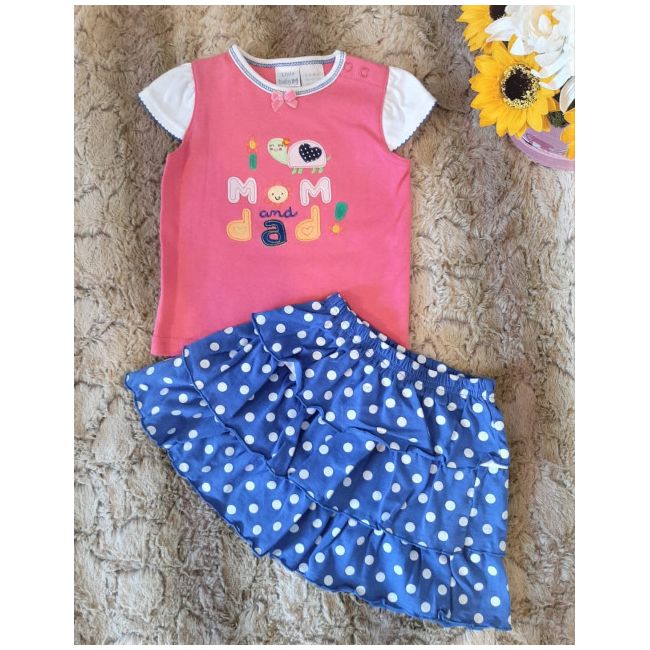 Compleu cu fustita - I love mom and dad 15625-3