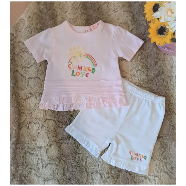 Compleu cu pantaloni scurti cu volanase Summer Love 15625-1