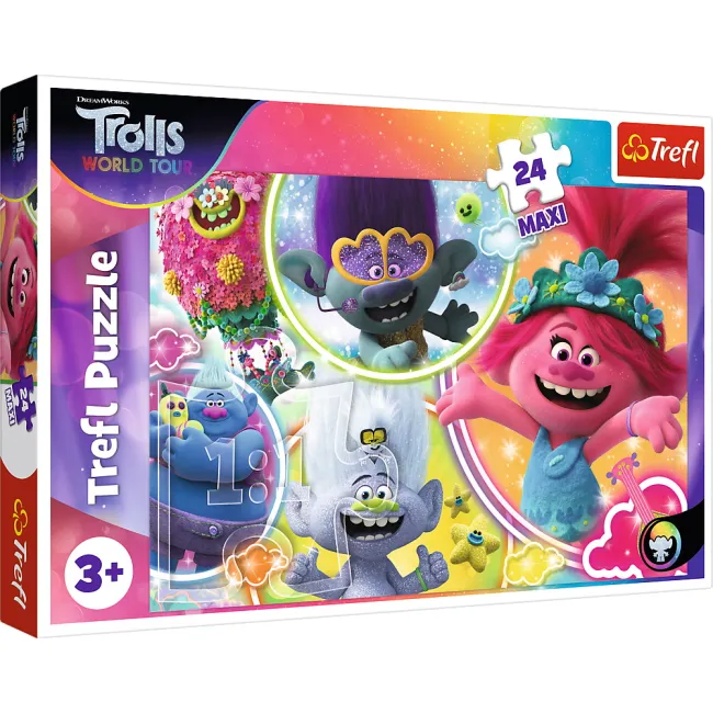 PUZZLE TREFL 24 MAXI LUMEA MUZICALA A TROLILOR VIV14318