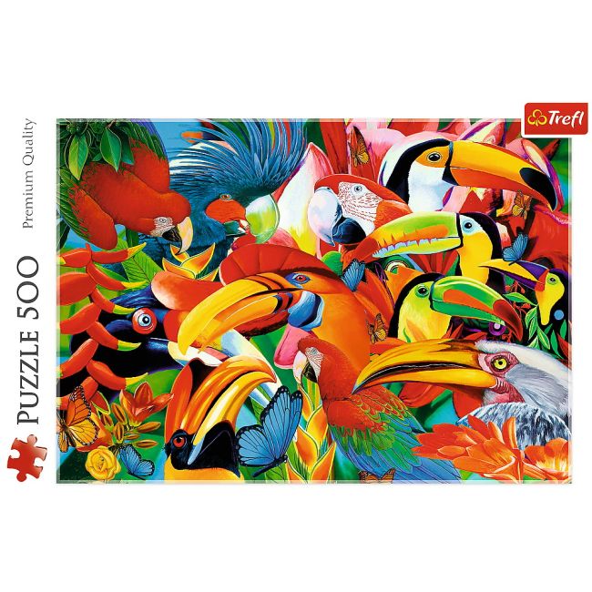 PUZZLE TREFL 500 PASARI COLORATE VIV37328
