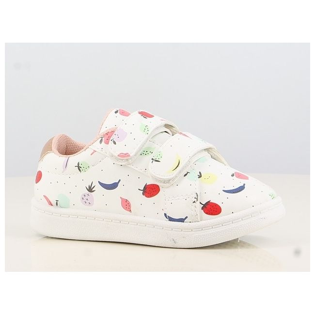 Pantofi sport albi - Colourful fruits - ALB311910.Marimea 27