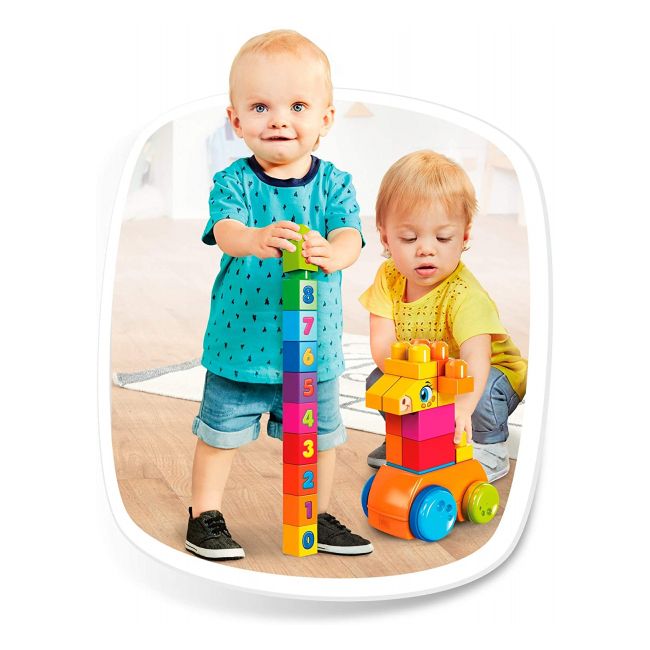 Jucarie interactiva Mega Bloks Girafa cu numere, 30 de piese - 4AKGFG19