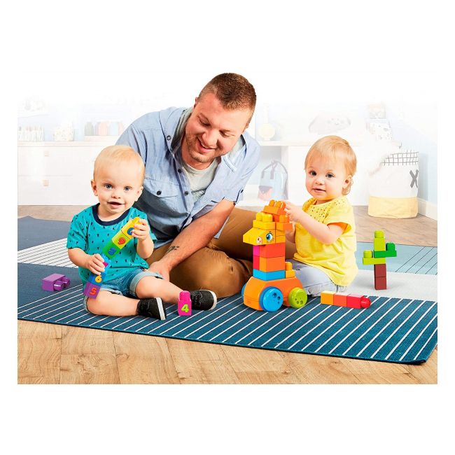 Jucarie interactiva Mega Bloks Girafa cu numere, 30 de piese - 4AKGFG19