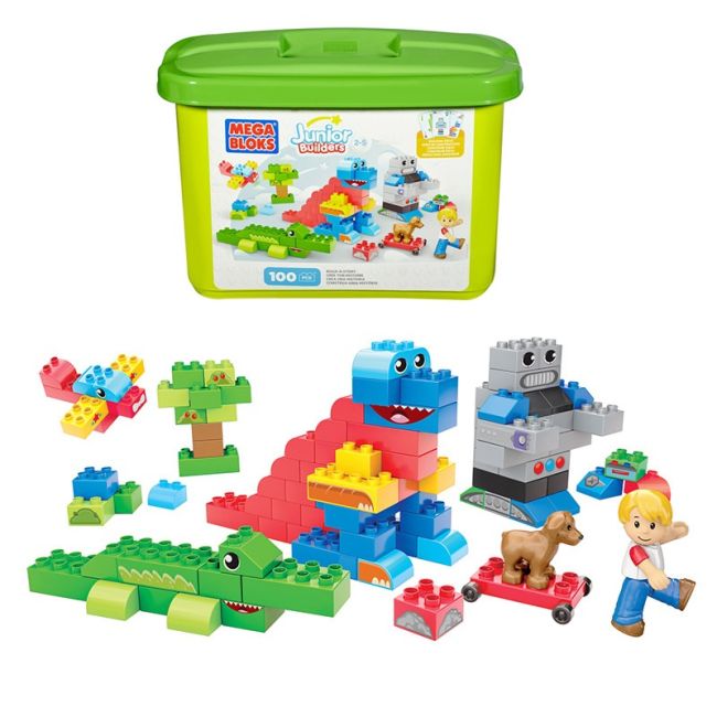 Set Cuburi Mega Bloks Construieste o poveste, 100 piese - 4AKCYR23