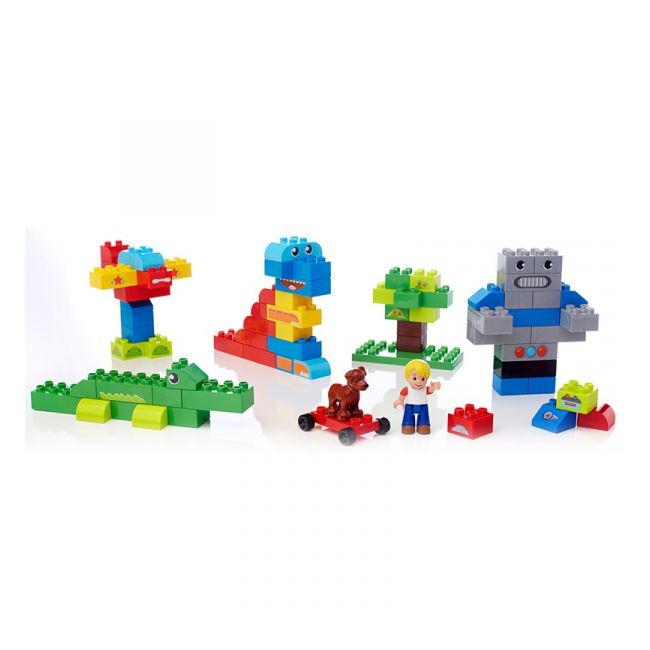 Set Cuburi Mega Bloks Construieste o poveste, 100 piese - 4AKCYR23