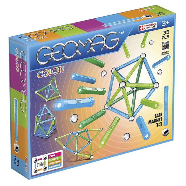 Set de constructie magnetic Geomag color 35 piese - 4AKGEOM-261