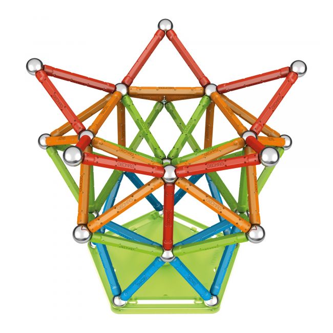 Set de constructie magnetic Geomag, Confetti, 127 piese - 4AKGEOM-354