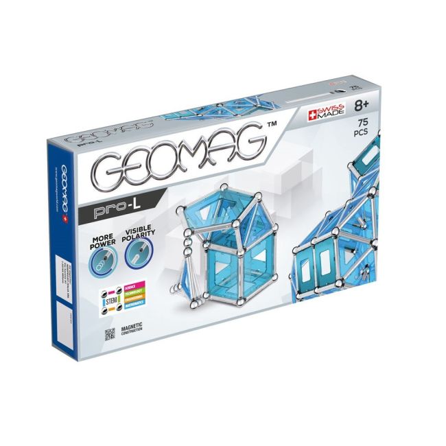 Set de constructie magnetic Geomag PRO-L 75 piese - 4AKGEOM-023
