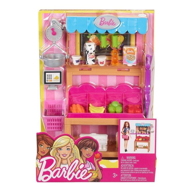 Set de joaca Standul cu alimente Barbie - 4AKMT-FJB25