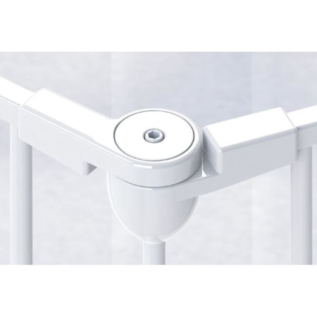 Tarc de siguranta modular cu 5 panouri, metal alb, Noma, N94047