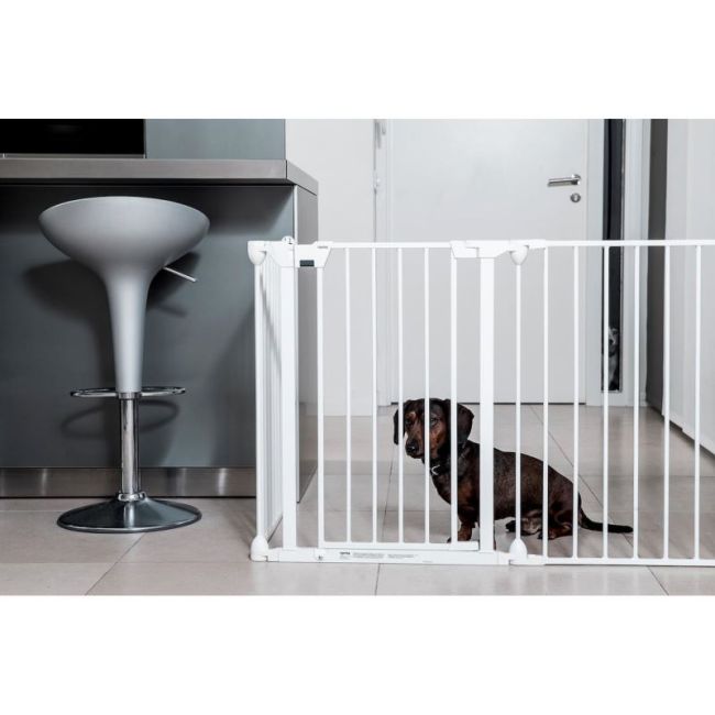 Tarc de siguranta modular cu 5 panouri, metal alb, Noma, N94047