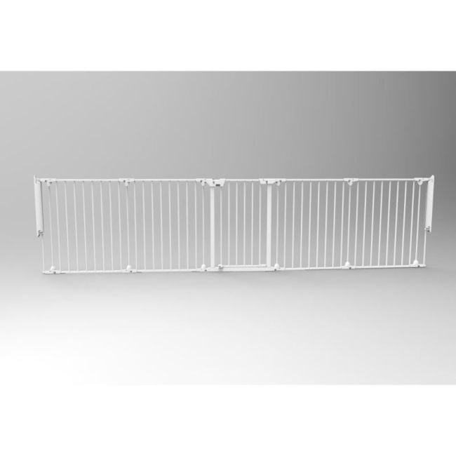 Tarc de siguranta modular cu 5 panouri, metal alb, Noma, N94047