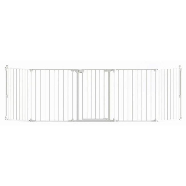 Tarc de siguranta modular cu 5 panouri, metal alb, Noma, N94047