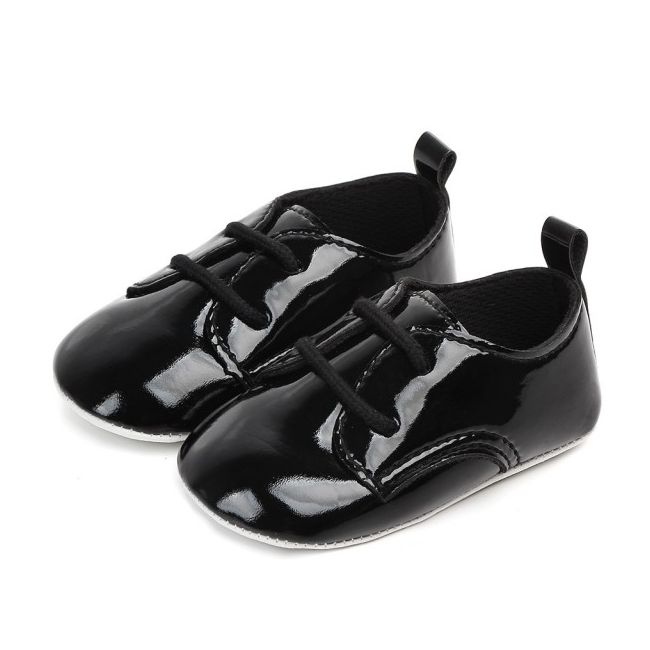 Pantofi eleganti negri din lac - MDD2035-2-p01.6-9 luni (Marimea 19 incaltaminte)