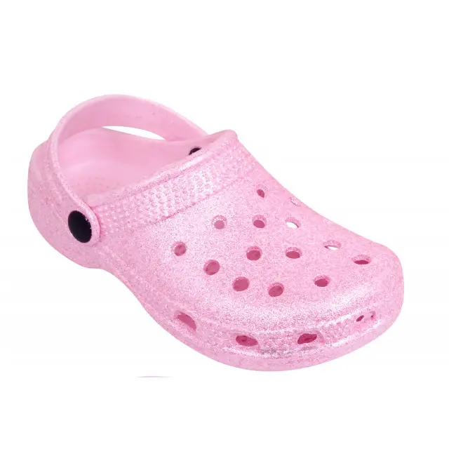 Papuci din cauciuc pentru fetite - Roz sclipitori - OC-006.Marimea 31