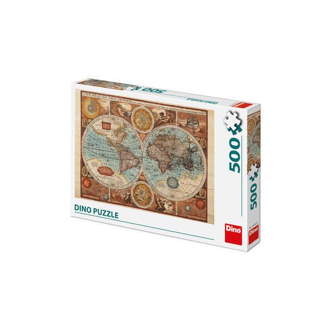Puzzle - harta lumii din 1626 (500 piese)