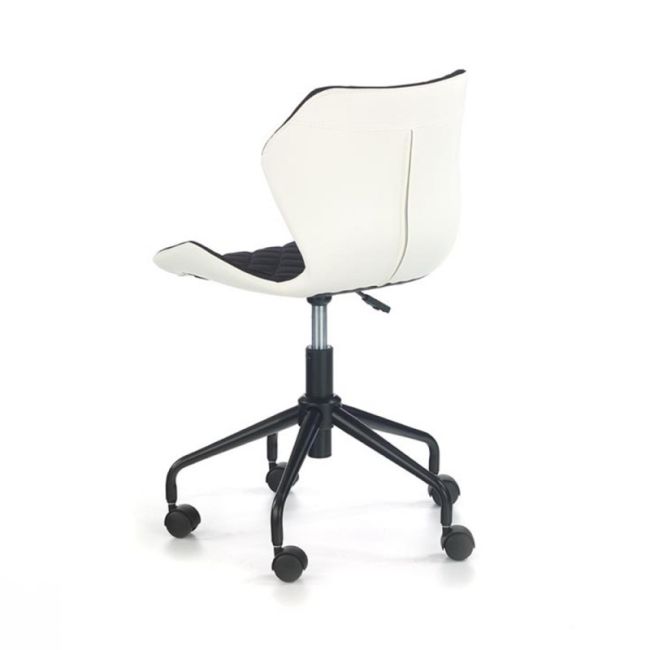 Scaun birou ergonomic, hm matrix, stofa si piele ecologica, inaltime reglabila, rotire 360 ˚, 100 kg, alb/negru drm4762
