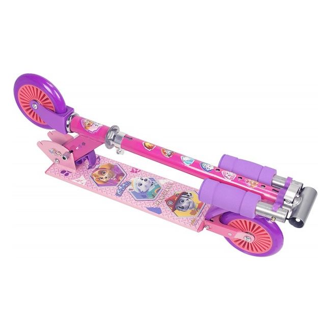 Trotineta copii 2 roti Saica 2202 Paw Patrol Girl cu 2 roti aluminiu pliabila si reglabila inaltime - SOLSA2202