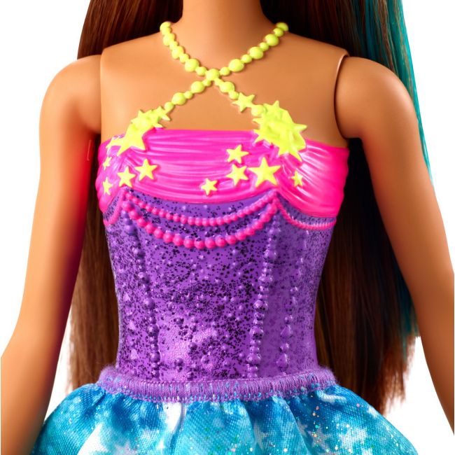 BARBIE PAPUSA PRINTESA DREAMTOPIA CU CORONITA GALBENA VIVMTGJK12_GJK14
