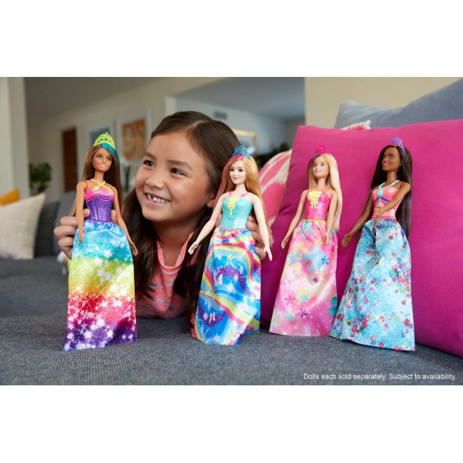 BARBIE PAPUSA PRINTESA DREAMTOPIA CU CORONITA GALBENA VIVMTGJK12_GJK14
