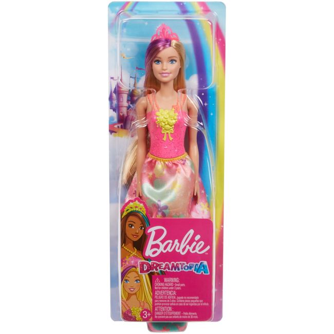 BARBIE PAPUSA PRINTESA DREAMTOPIA CU CORONITA ROZ VIVMTGJK12_GJK13