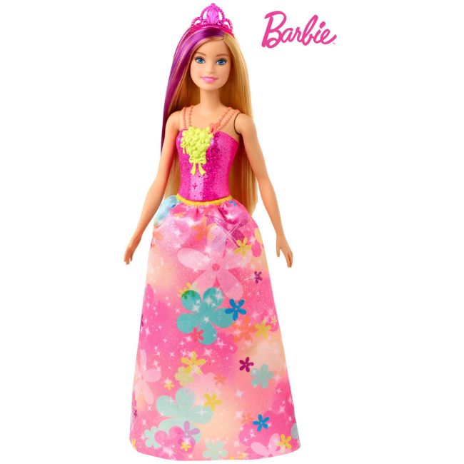BARBIE PAPUSA PRINTESA DREAMTOPIA CU CORONITA ROZ VIVMTGJK12_GJK13